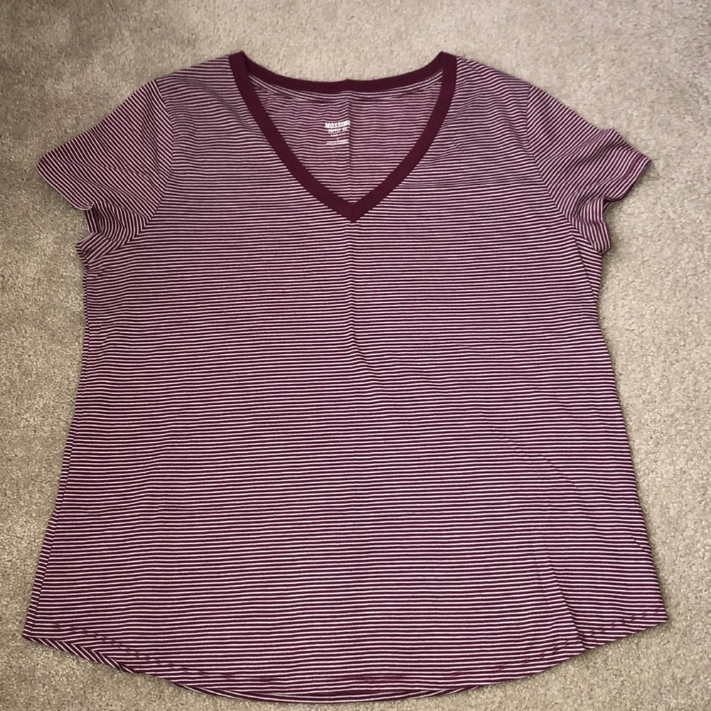Striped maroon t-shirt